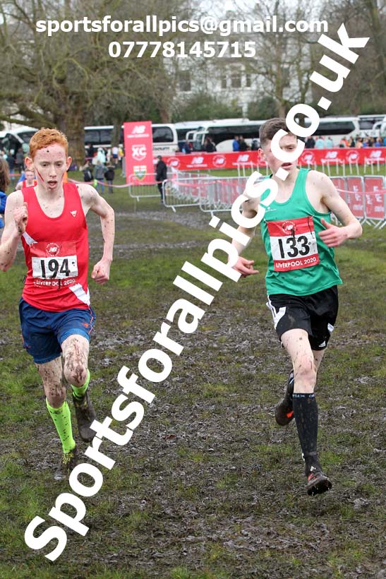 Junior boys, 2020 New Balance English Schools Champs., Sefton Park, Liverpool. Photo: David T. Hewitson/Sports for All Pics
